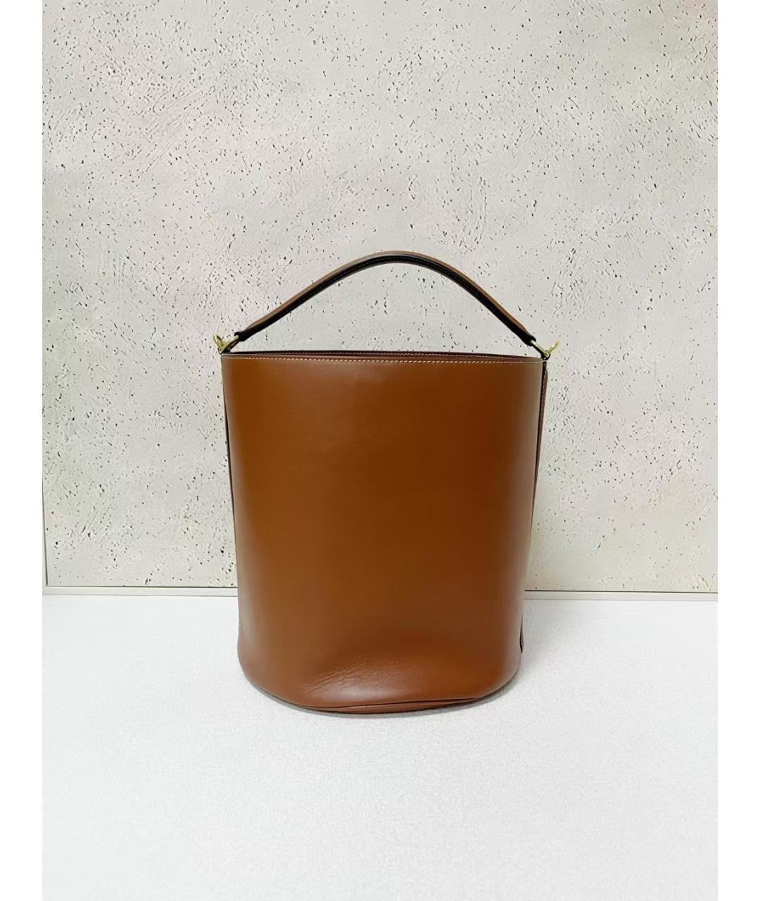 CELINE Коричневая кожаная сумка тоут, фото 2