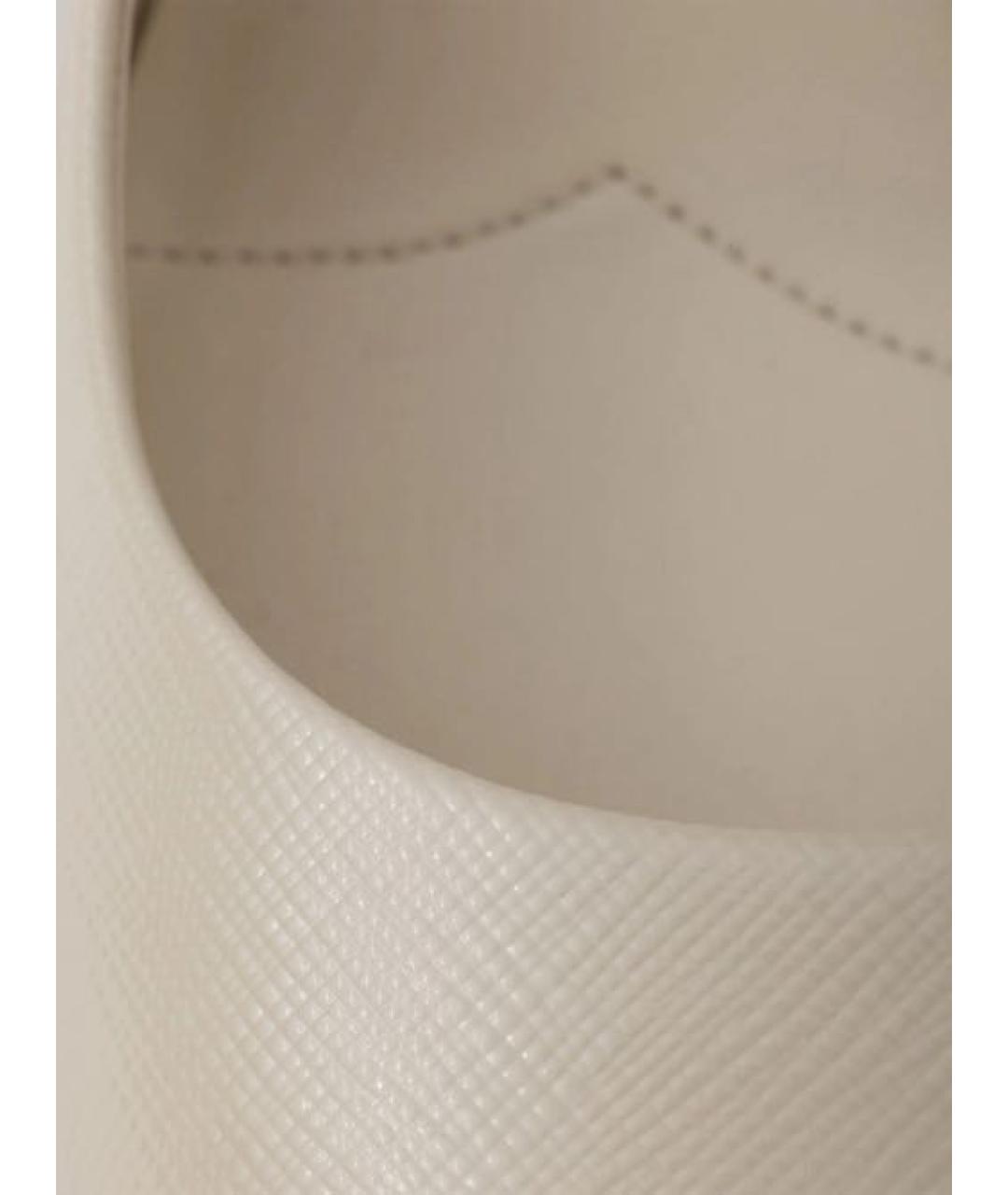 PRADA Белые кожаные туфли, фото 4