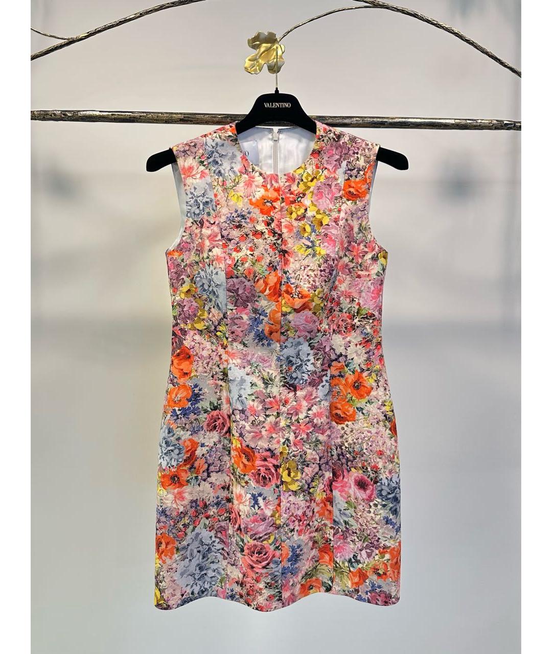 VALENTINO Мульти шерстяное повседневное платье, фото 7