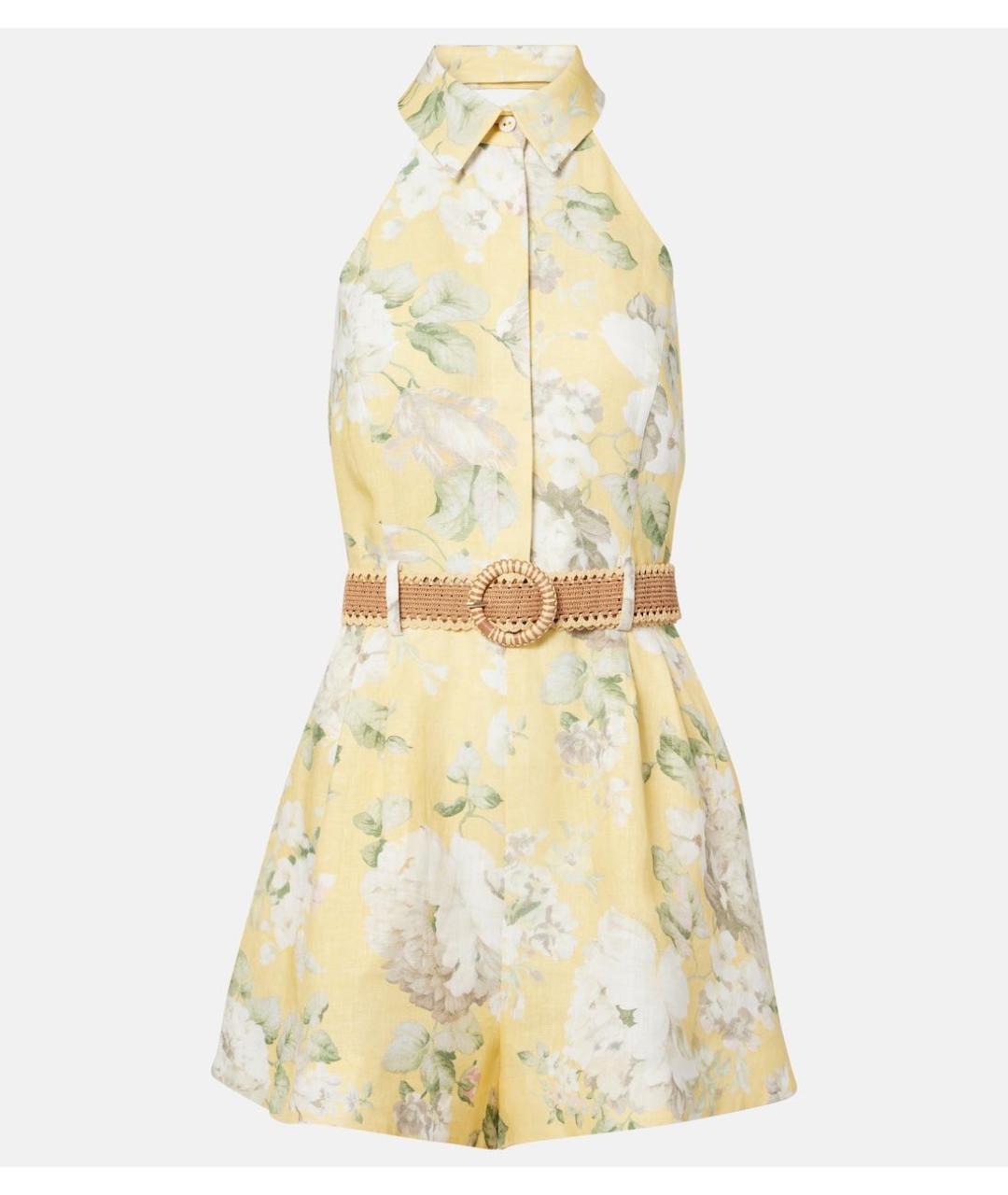 ZIMMERMANN Желтый льняной комбинезон, фото 5