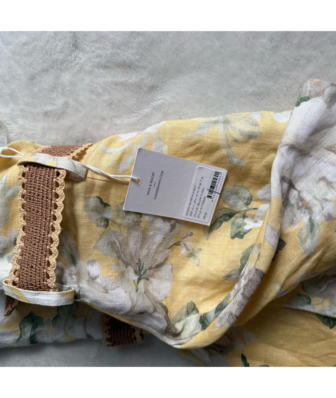 ZIMMERMANN Желтый льняной комбинезон, фото 4