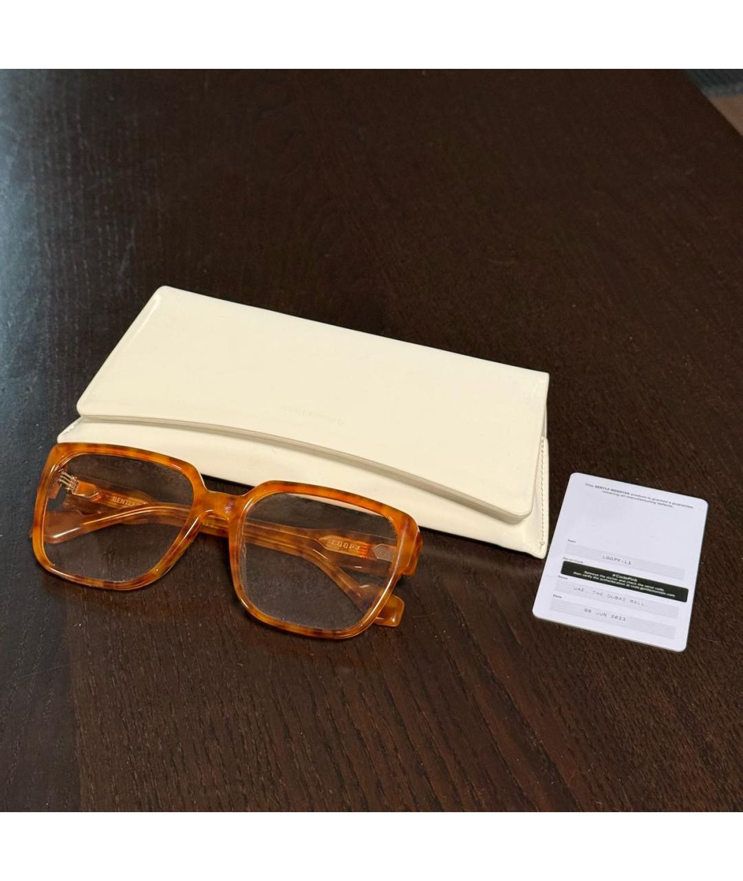 GENTLE MONSTER Оранжевое пластиковые солнцезащитные очки, фото 4