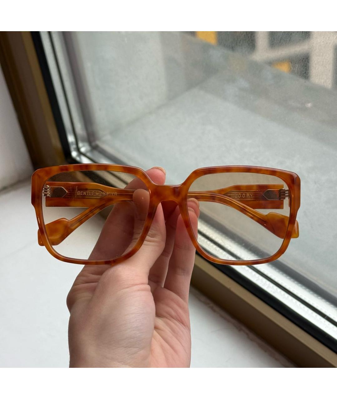 GENTLE MONSTER Оранжевое пластиковые солнцезащитные очки, фото 6