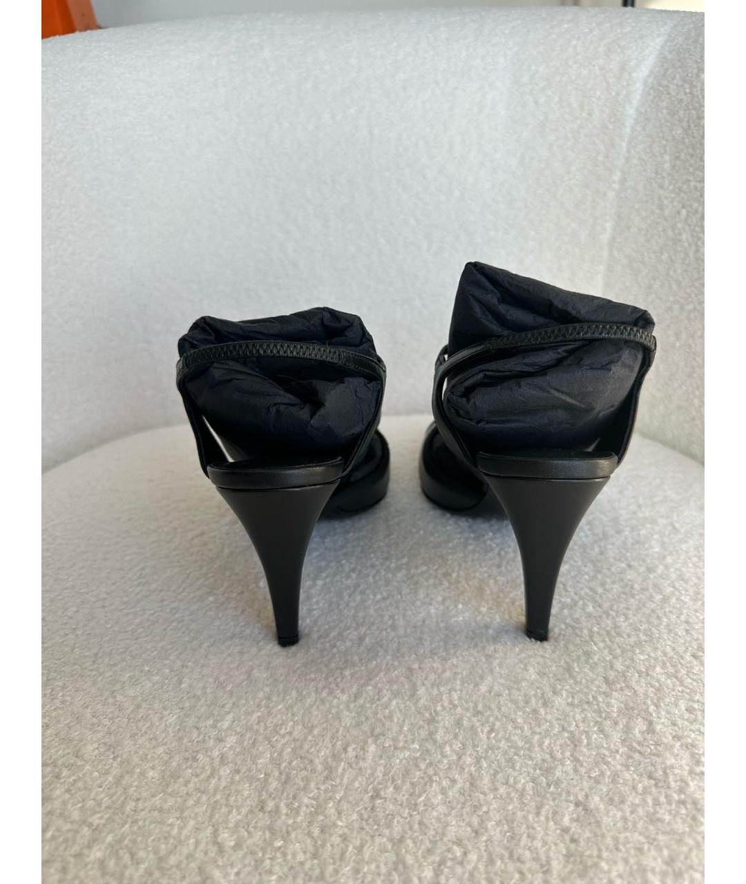 CHANEL Черные кожаные туфли, фото 6