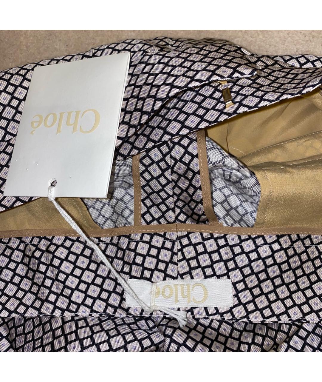 CHLOE Мульти шелковые брюки узкие, фото 4