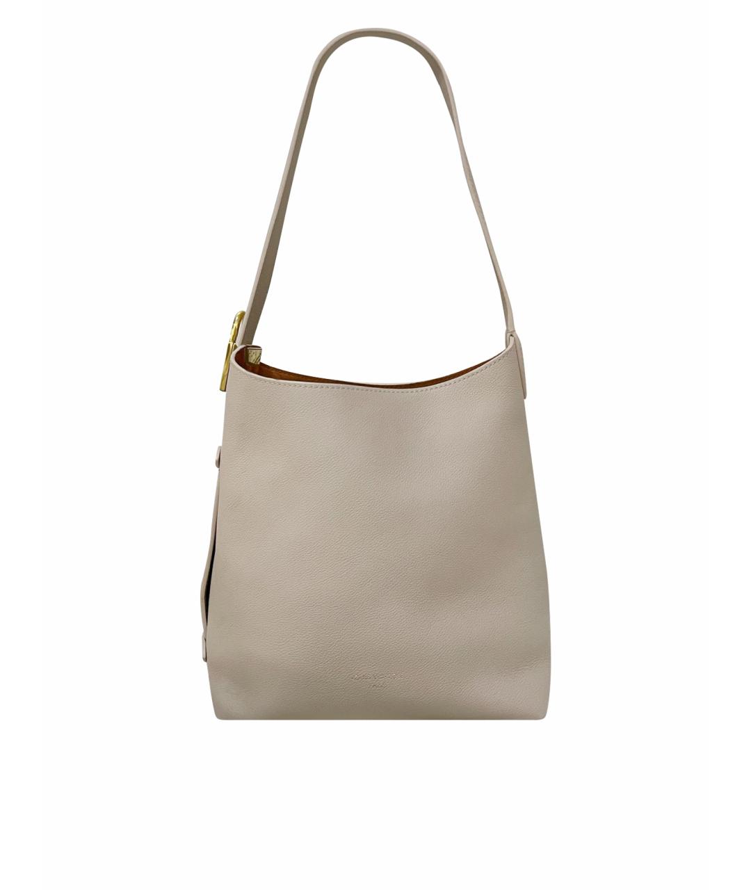 LOUIS VUITTON Бежевая кожаная сумка через плечо, фото 1