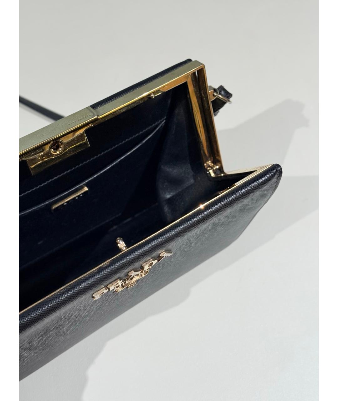 PRADA Черная кожаная сумка через плечо, фото 7