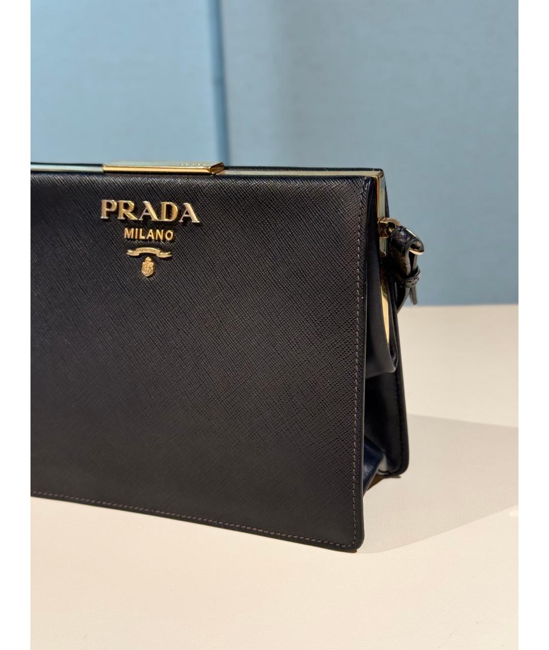 PRADA Черная кожаная сумка через плечо, фото 2