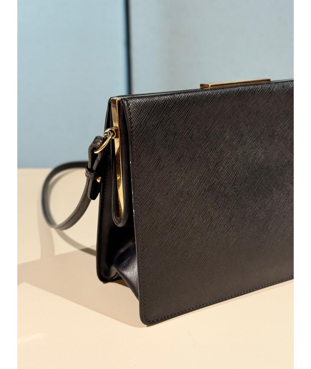 PRADA Черная кожаная сумка через плечо, фото 5