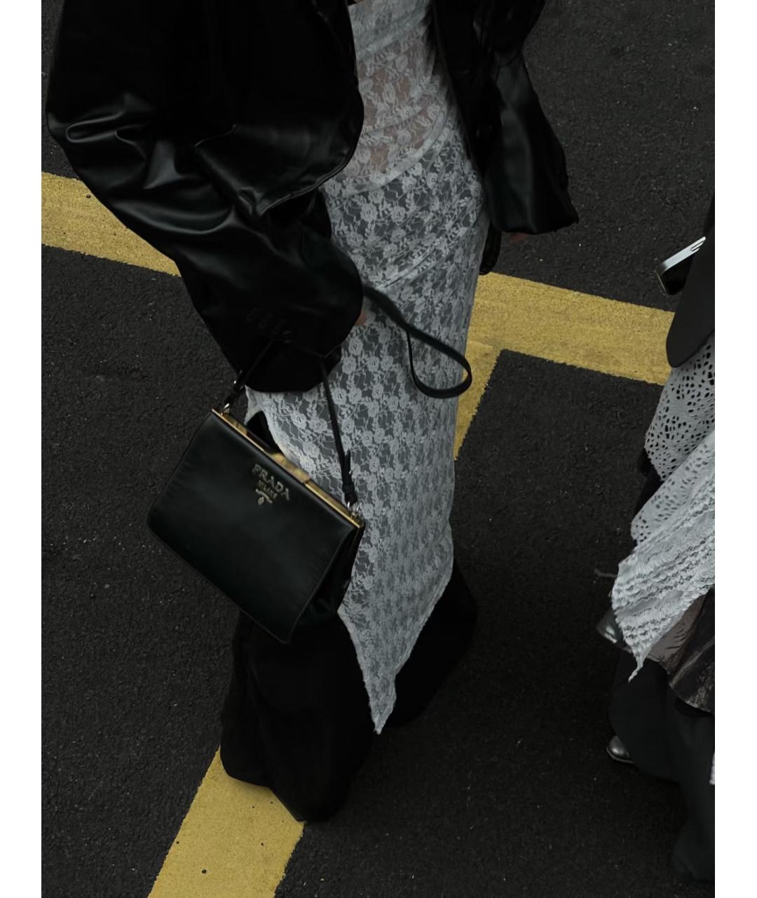 PRADA Черная кожаная сумка через плечо, фото 8