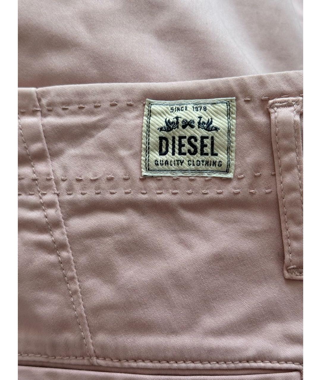 DIESEL Розовые хлопко-эластановые джинсы слим, фото 4