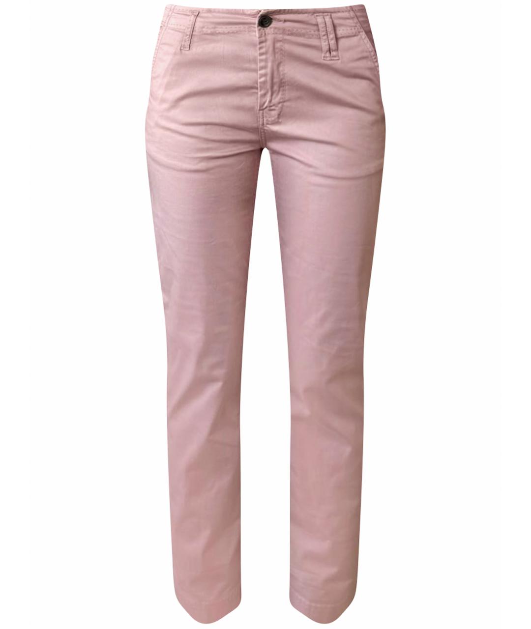 DIESEL Розовые хлопко-эластановые джинсы слим, фото 1