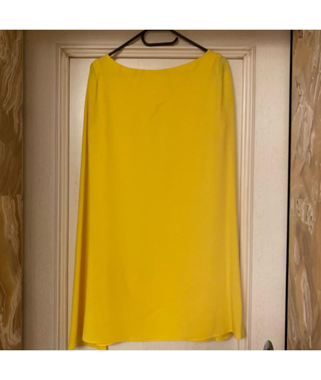 MAJE Желтое полиэстеровое коктейльное платье, фото 2