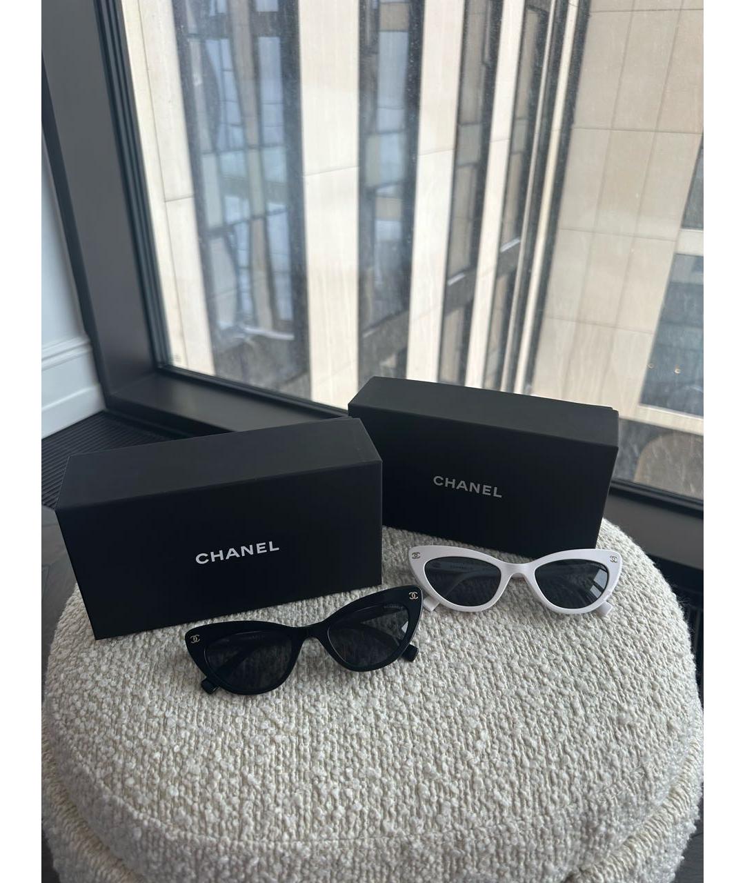 CHANEL Черные пластиковые солнцезащитные очки, фото 2