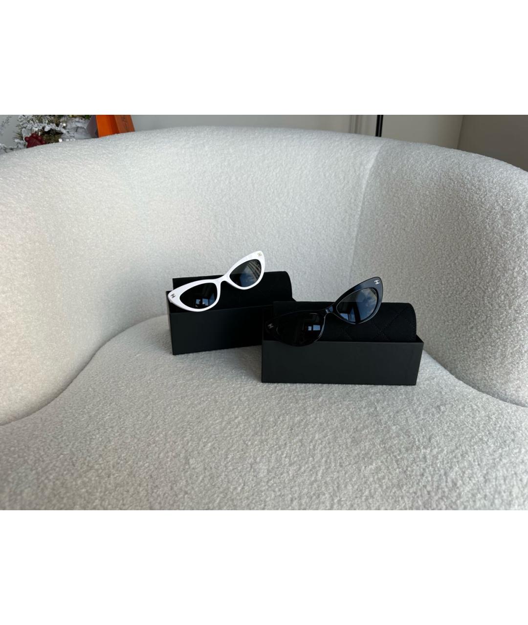 CHANEL Черные пластиковые солнцезащитные очки, фото 3