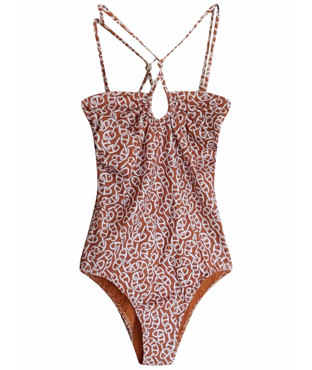 HERMES Коричневый полиамидовый купальник, фото 1