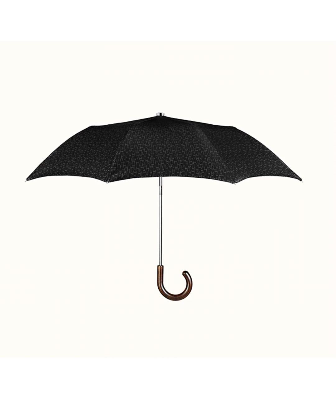 HERMES Черный зонт, фото 4