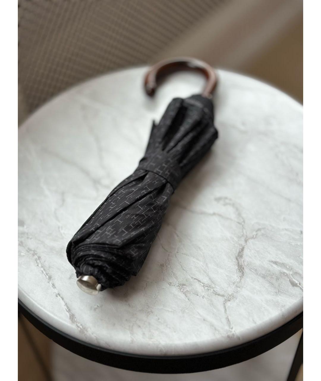 HERMES Черный зонт, фото 2