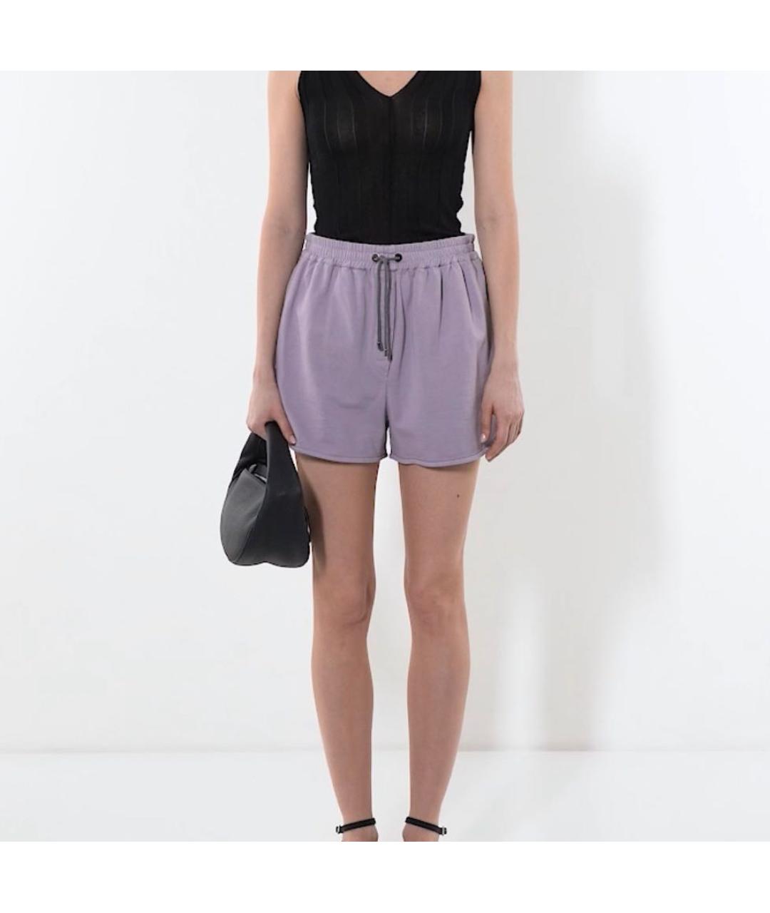 BRUNELLO CUCINELLI Фиолетовые хлопковые шорты, фото 5