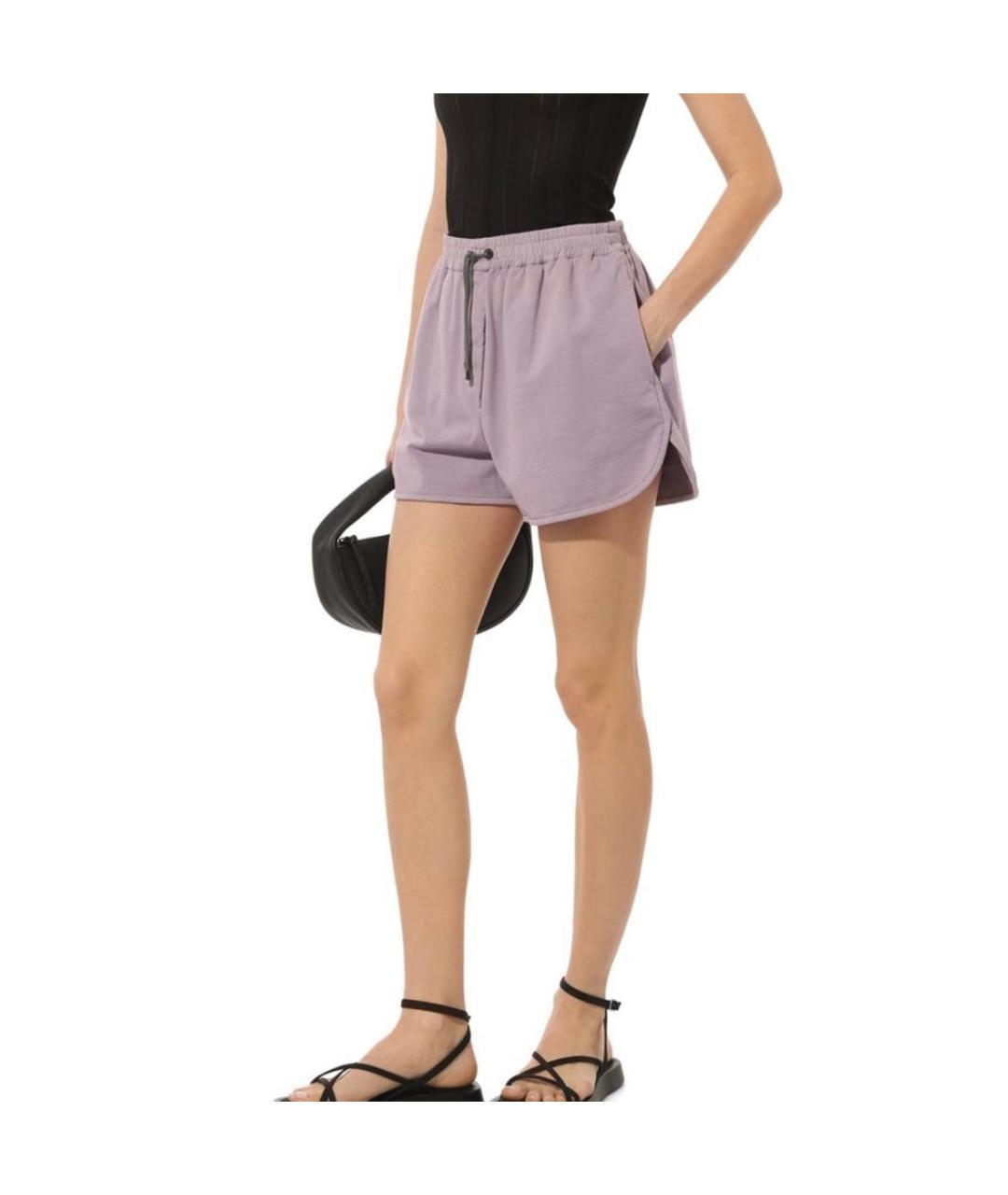 BRUNELLO CUCINELLI Фиолетовые хлопковые шорты, фото 6