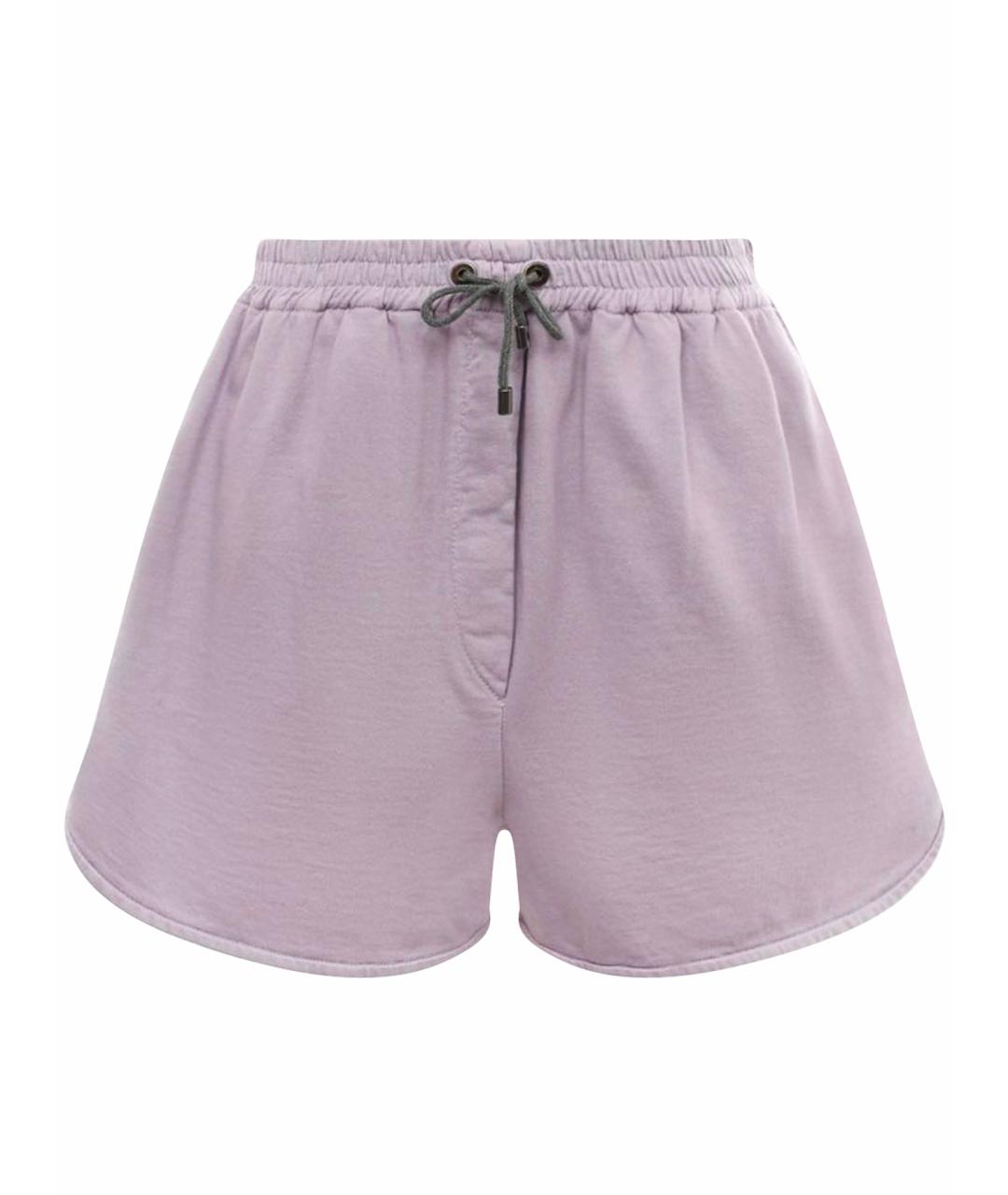 BRUNELLO CUCINELLI Фиолетовые хлопковые шорты, фото 1