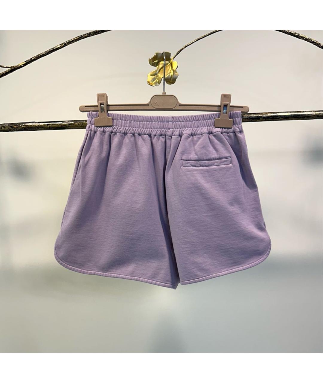 BRUNELLO CUCINELLI Фиолетовые хлопковые шорты, фото 3