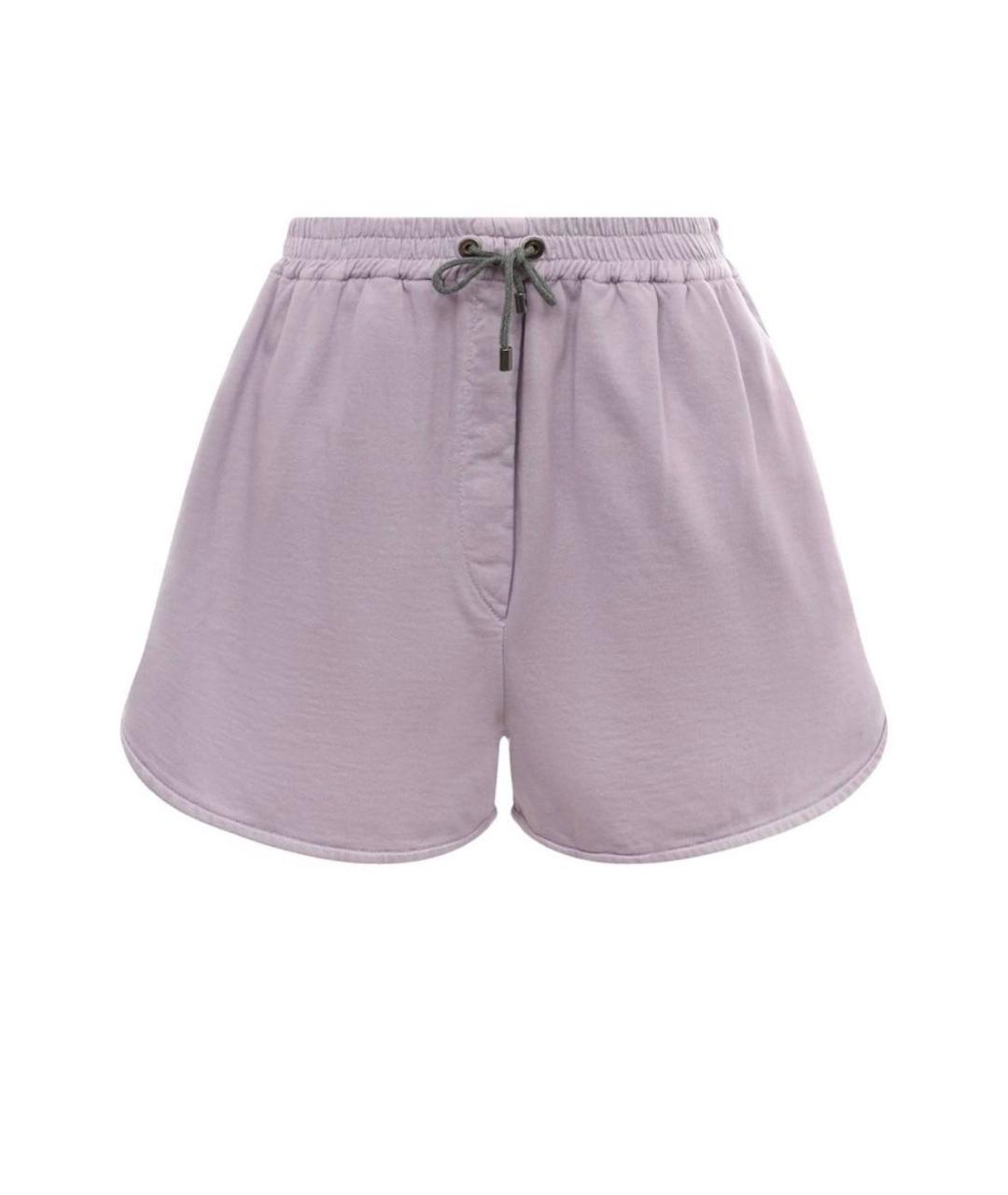 BRUNELLO CUCINELLI Фиолетовые хлопковые шорты, фото 7