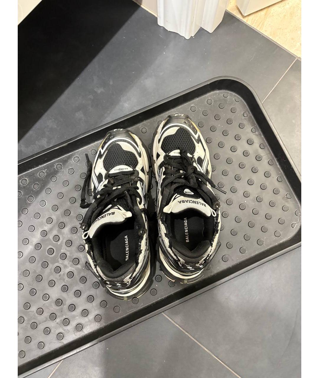 BALENCIAGA Белые низкие кроссовки / кеды из искусственной кожи, фото 3