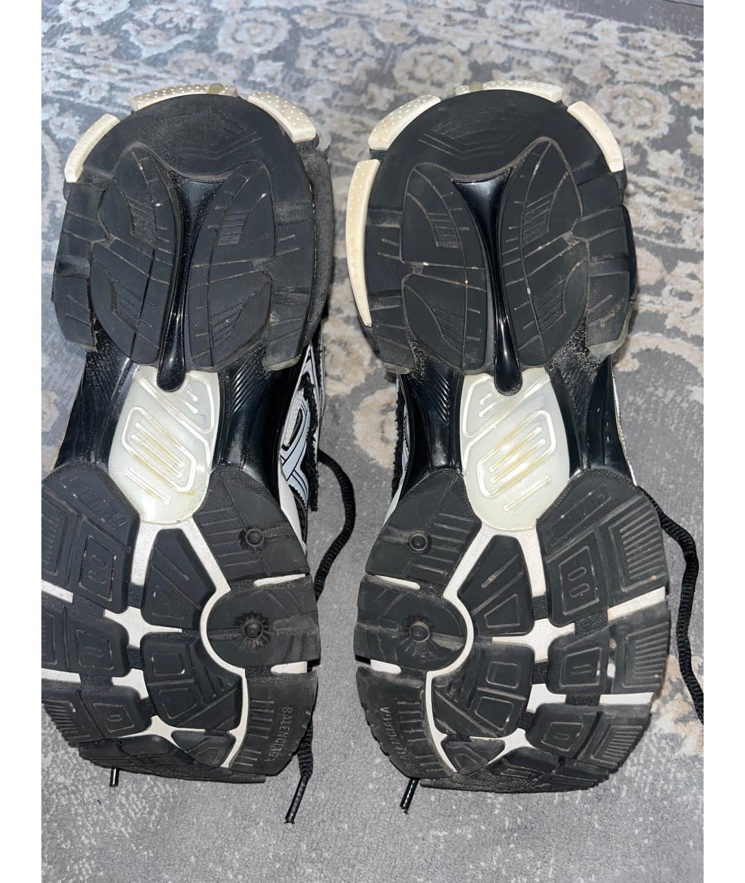 BALENCIAGA Белые низкие кроссовки / кеды из искусственной кожи, фото 5