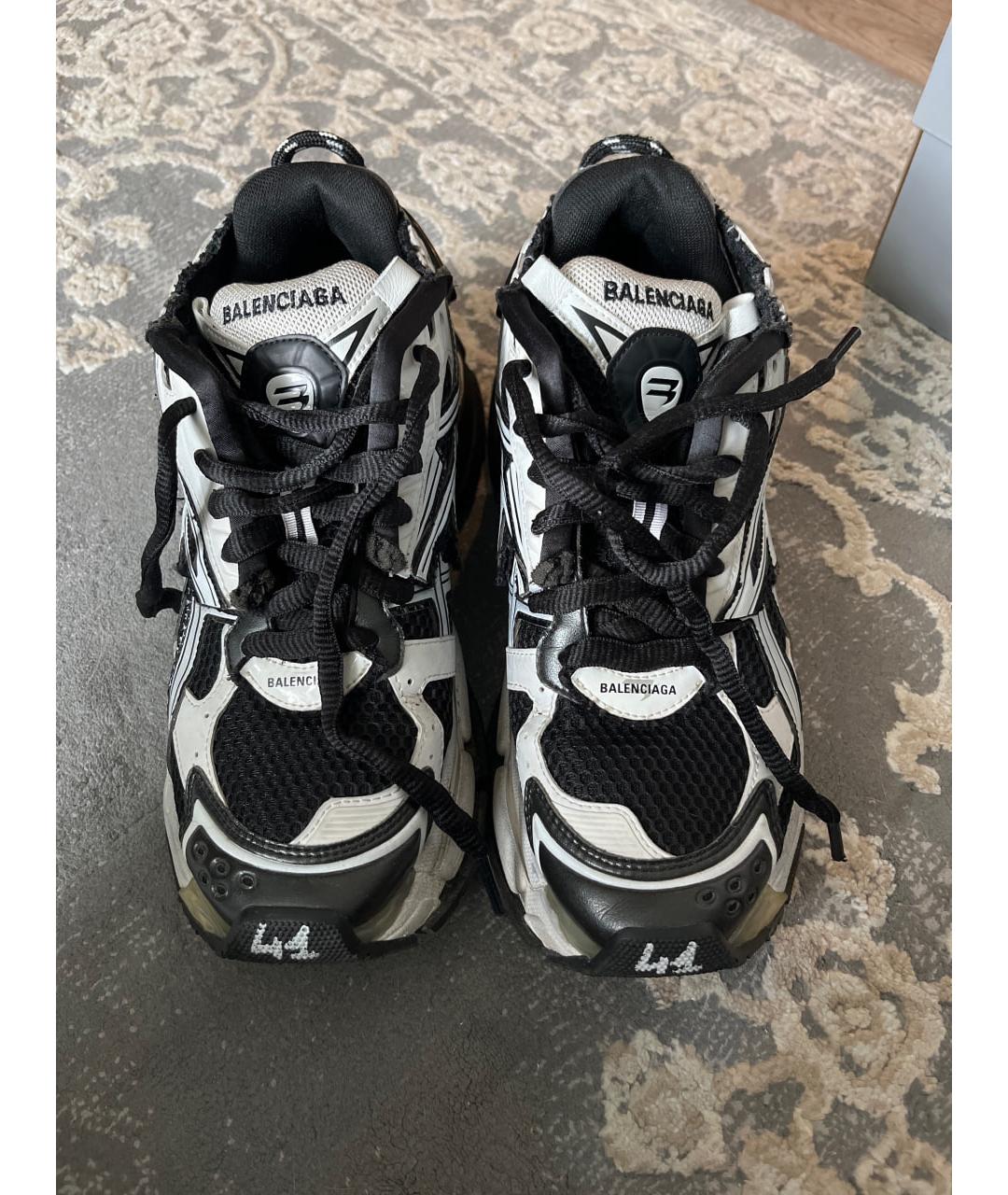 BALENCIAGA Белые низкие кроссовки / кеды из искусственной кожи, фото 6