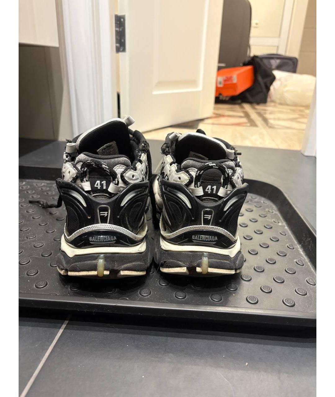 BALENCIAGA Белые низкие кроссовки / кеды из искусственной кожи, фото 4