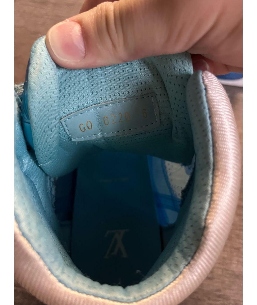LOUIS VUITTON Голубые высокие кроссовки / кеды, фото 5