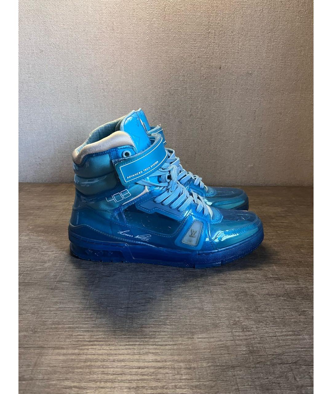 LOUIS VUITTON Голубые высокие кроссовки / кеды, фото 7