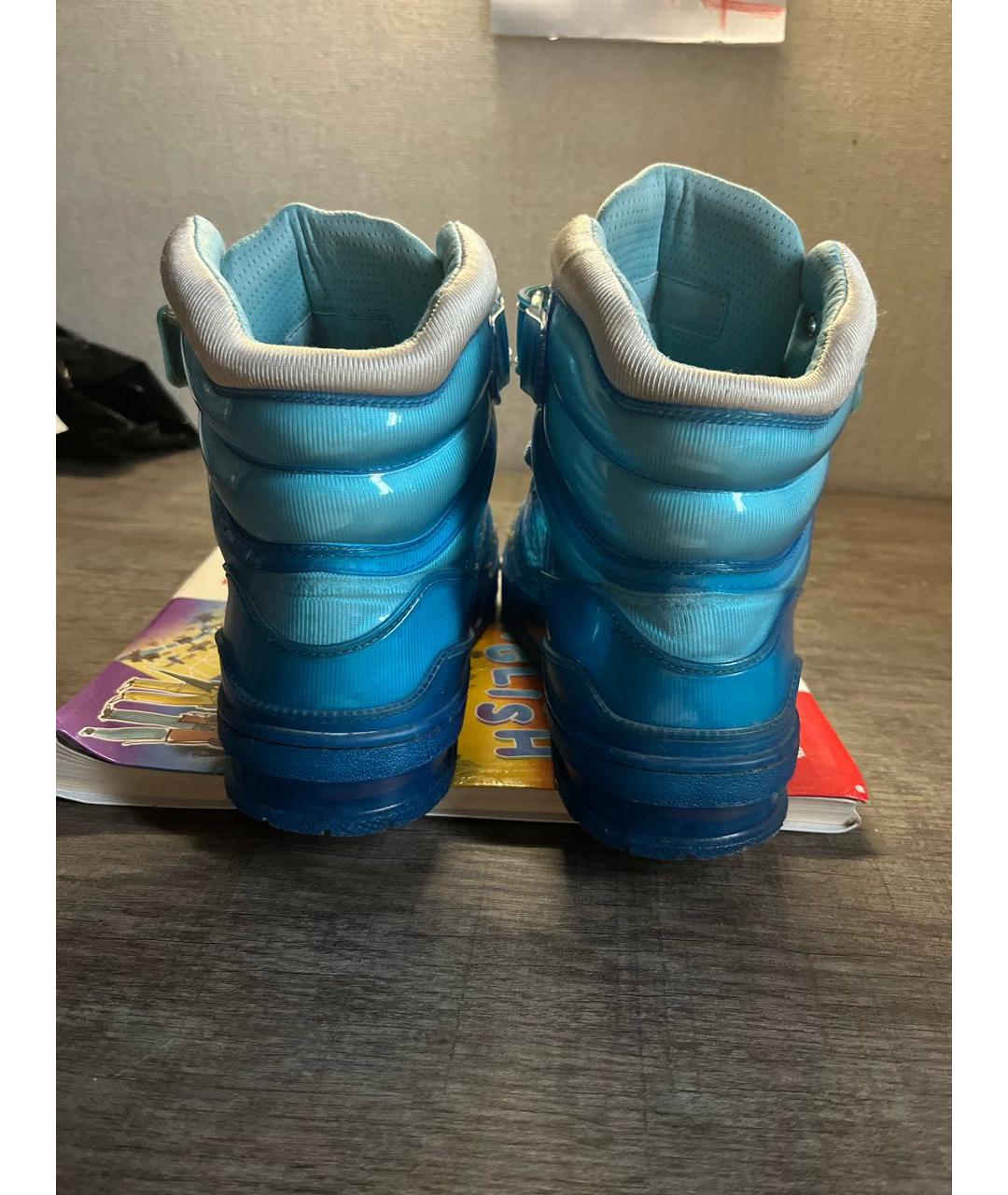 LOUIS VUITTON Голубые высокие кроссовки / кеды, фото 4