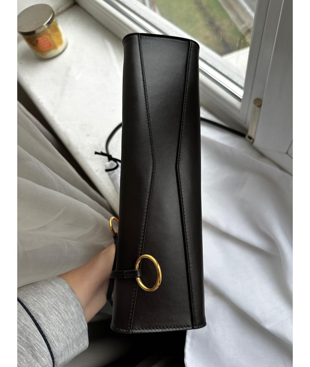 ALAIA Коричневая кожаная сумка через плечо, фото 8