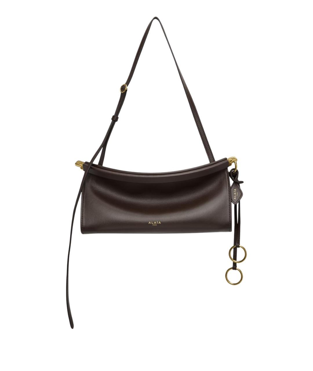 ALAIA Коричневая кожаная сумка через плечо, фото 1