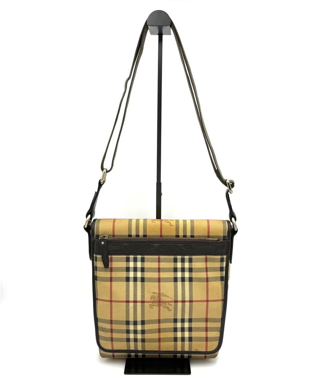 BURBERRY Бежевая кожаная сумка на плечо, фото 5