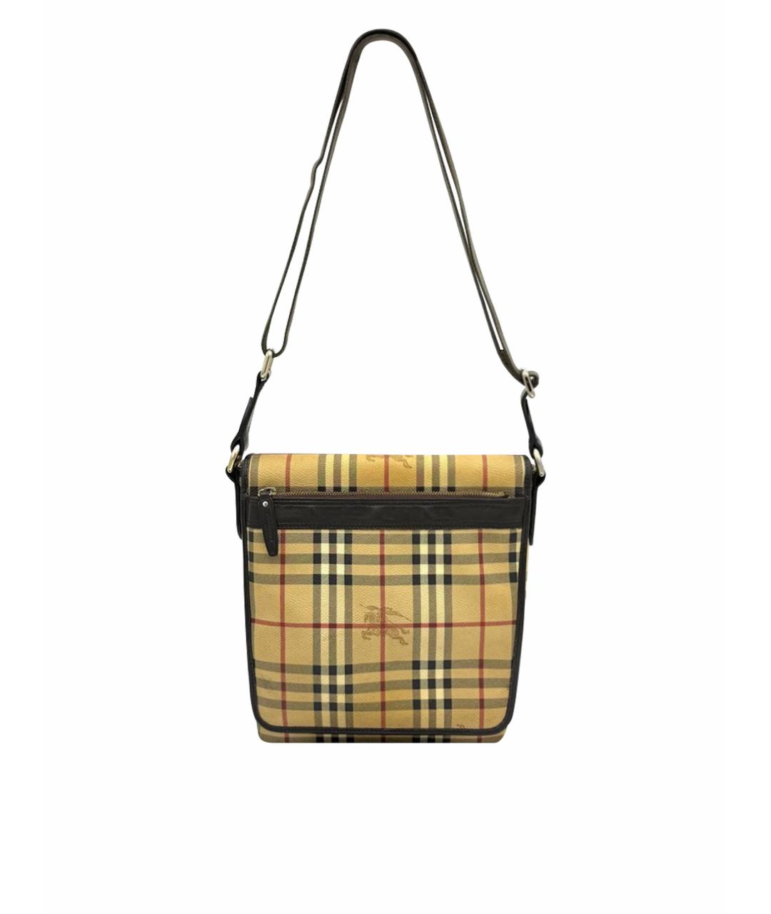 BURBERRY Бежевая кожаная сумка на плечо, фото 1