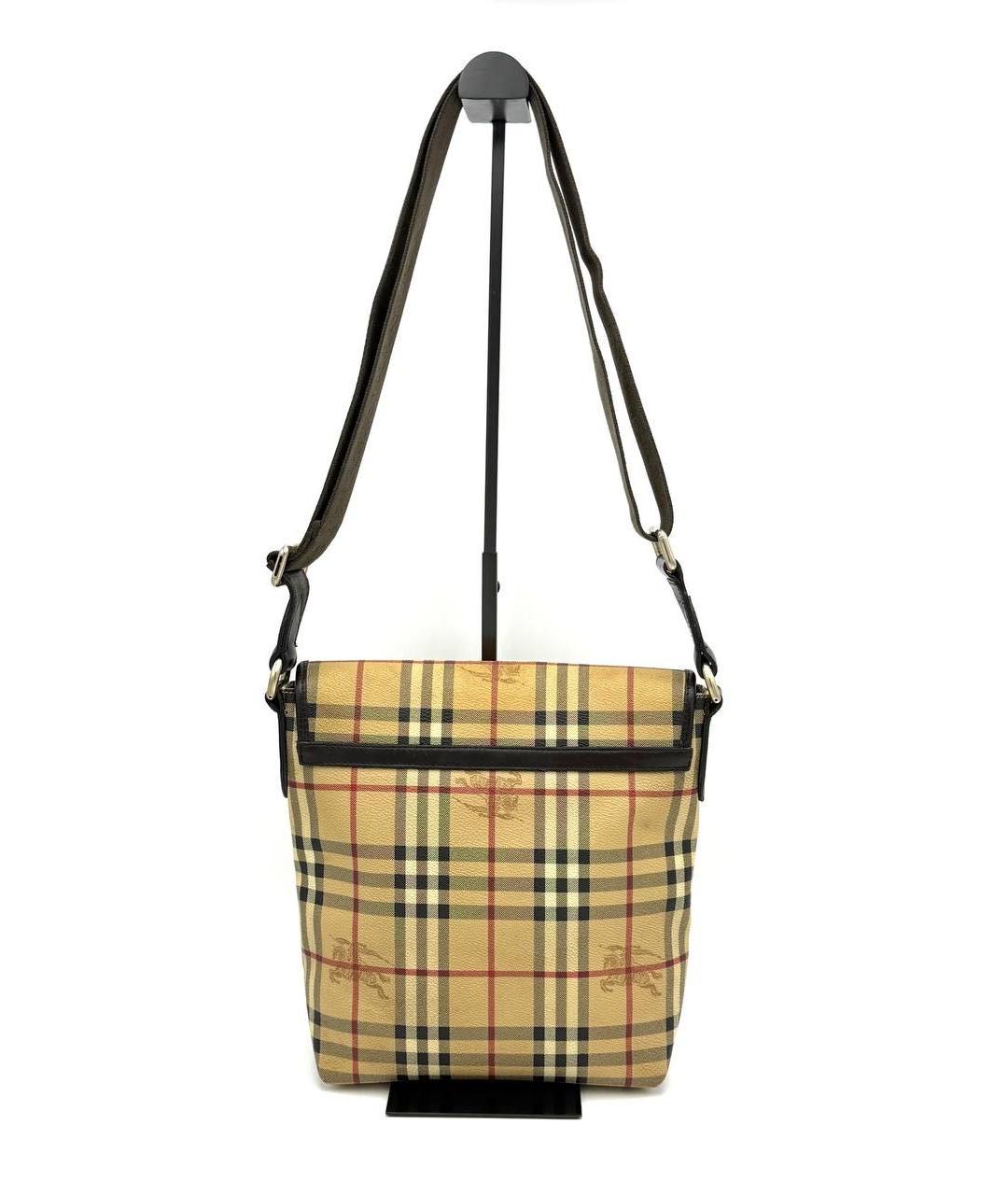 BURBERRY Бежевая кожаная сумка на плечо, фото 4