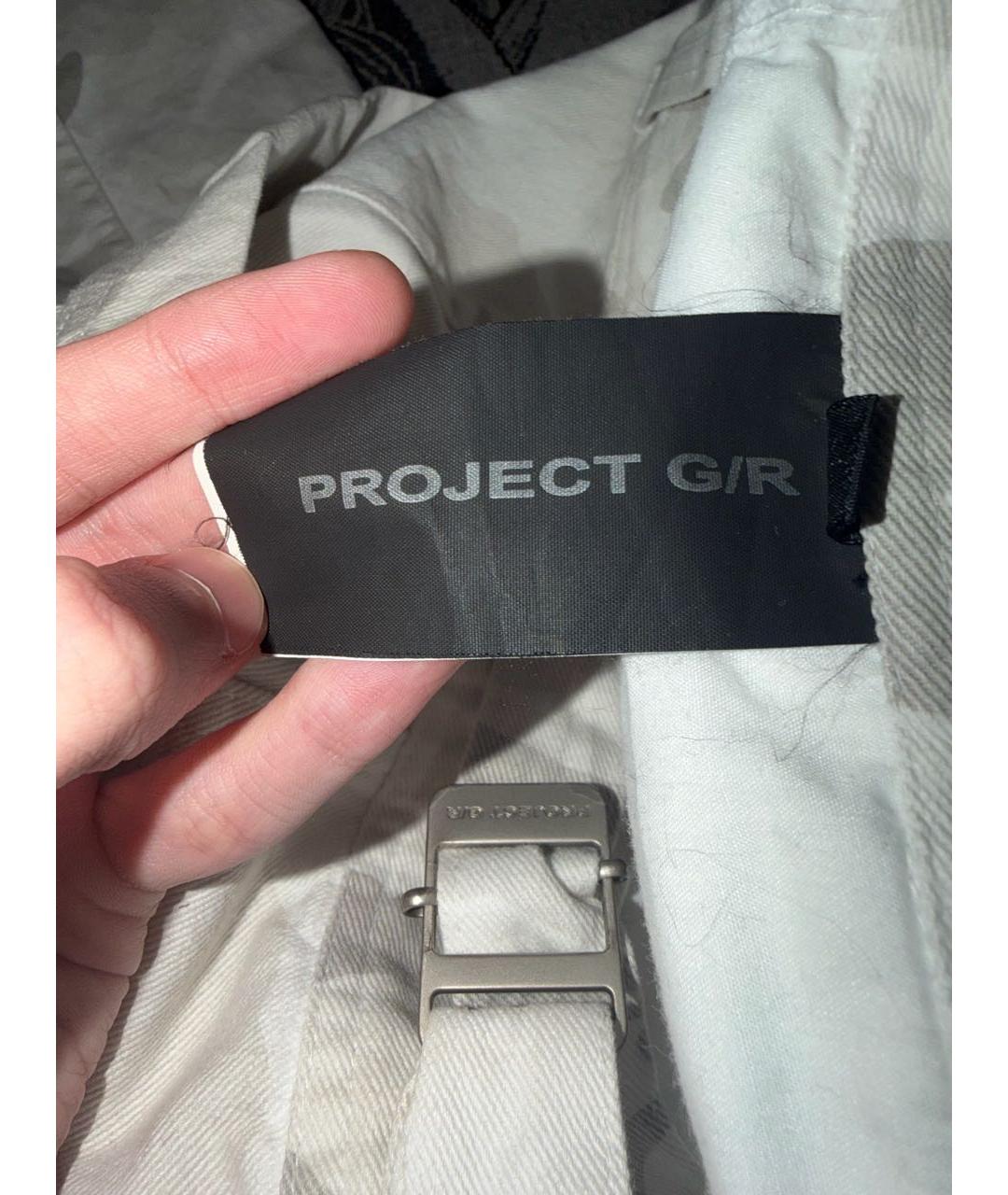 GRAILZ PROJECT G/R Белые хлопковые повседневные брюки, фото 4