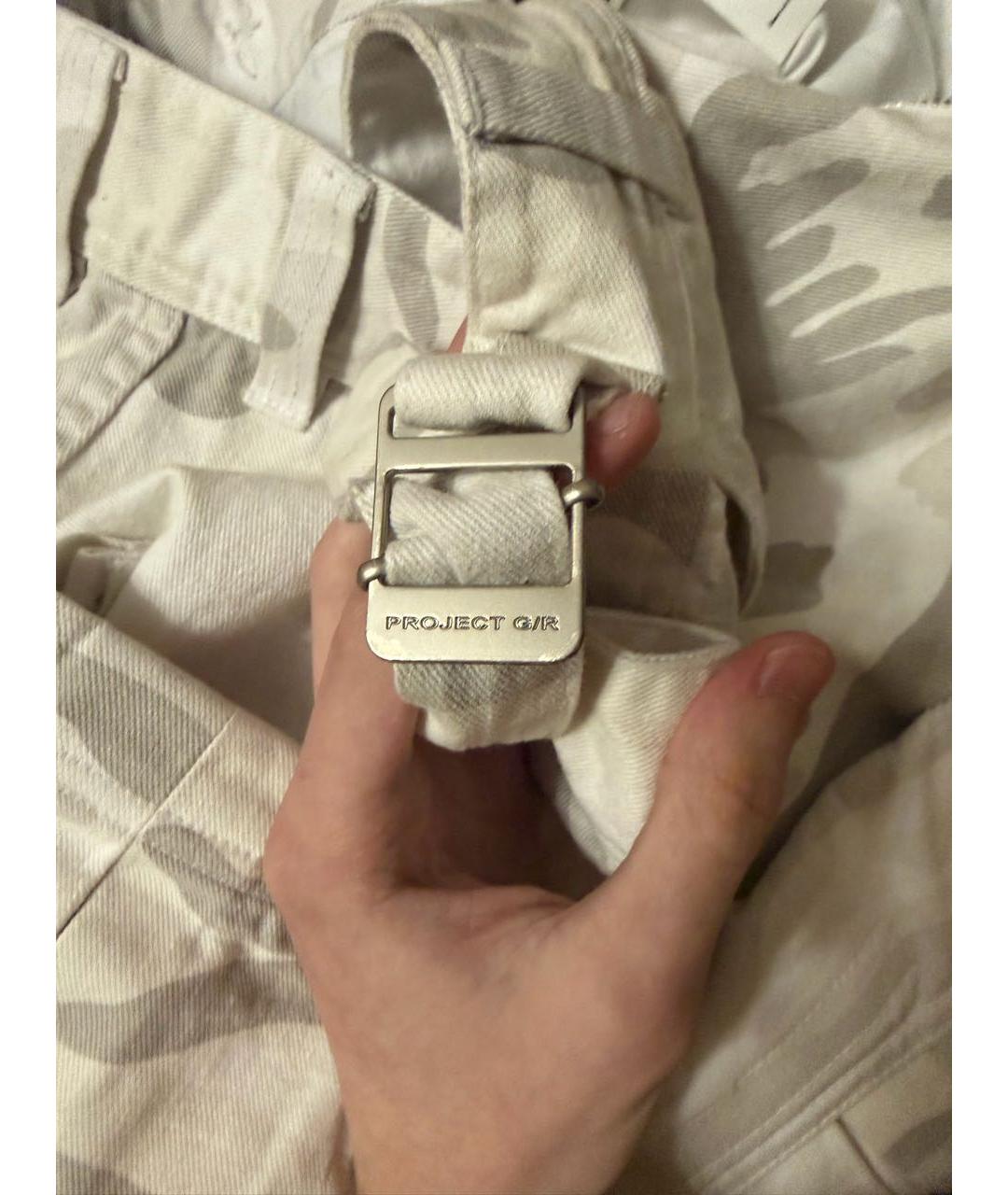 GRAILZ PROJECT G/R Белые хлопковые повседневные брюки, фото 7