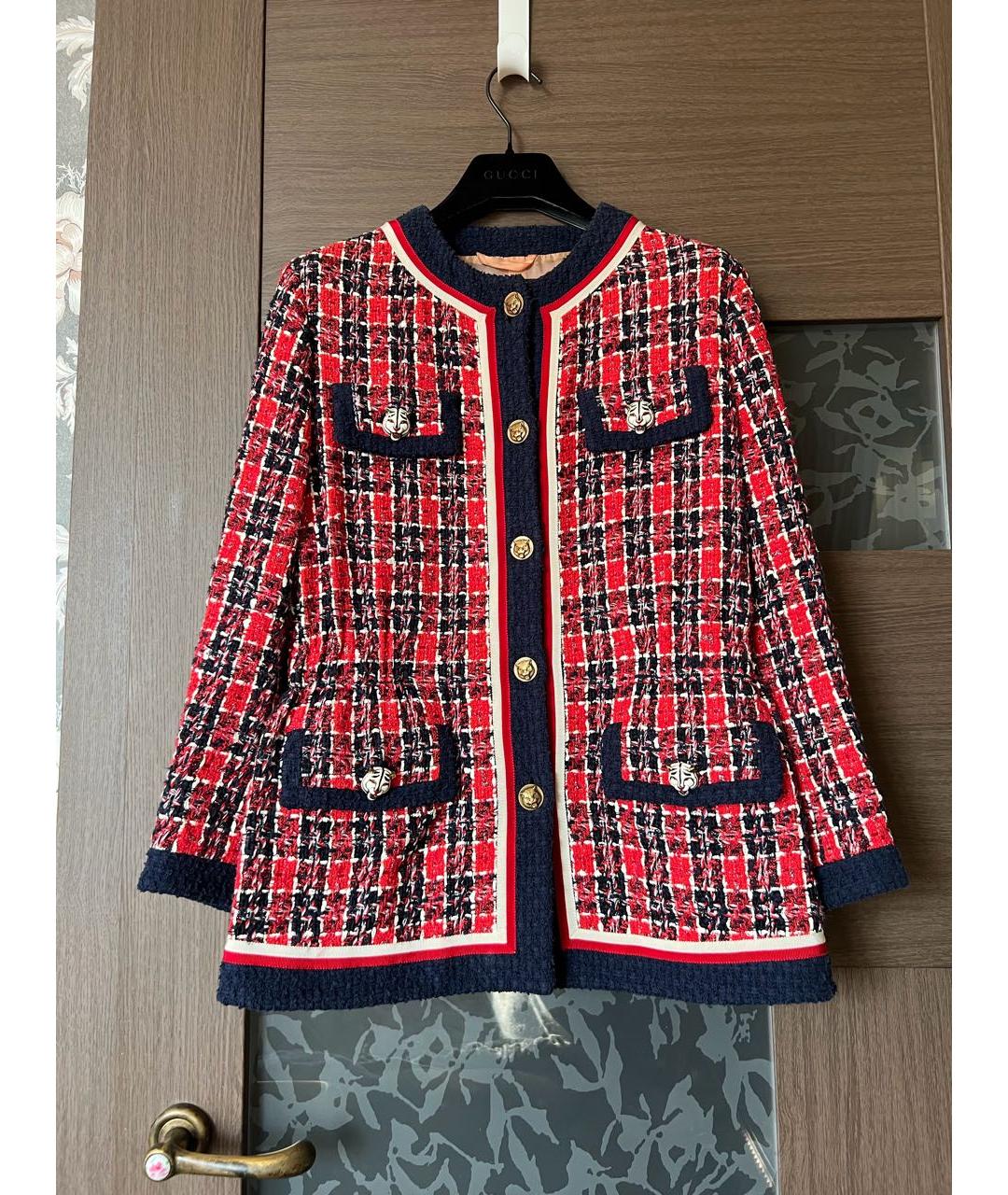 GUCCI Мульти твидовый жакет/пиджак, фото 4