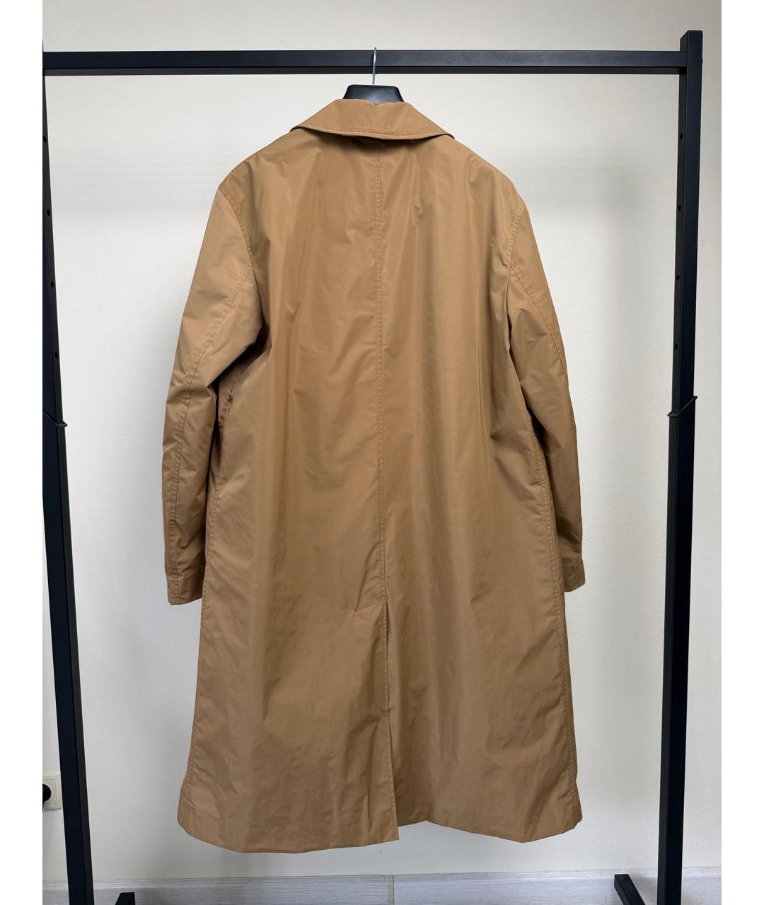 BURBERRY Бежевый полиэстеровый тренч / плащ, фото 8
