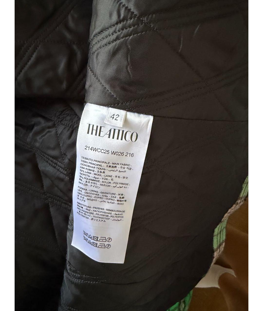 THE ATTICO Зеленый шерстяной жакет/пиджак, фото 4