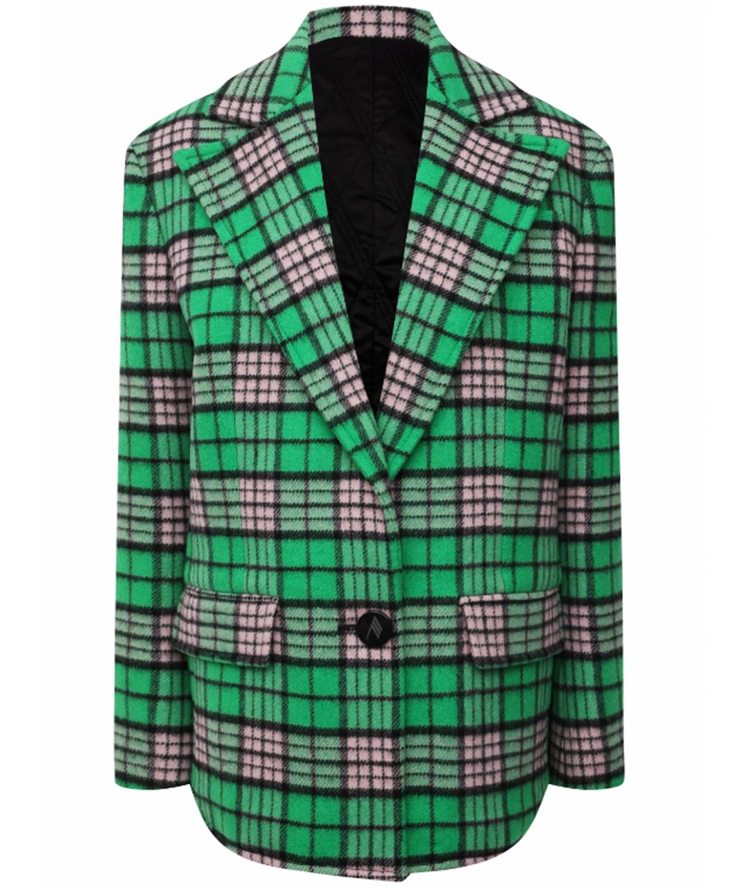 THE ATTICO Зеленый шерстяной жакет/пиджак, фото 1