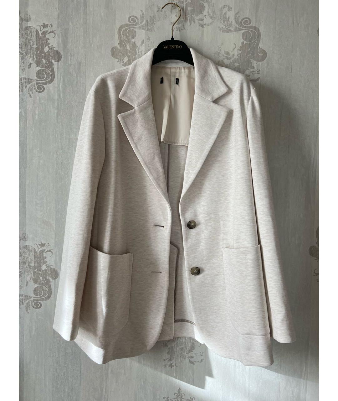 PESERICO Бежевый хлопковый костюм с брюками, фото 9