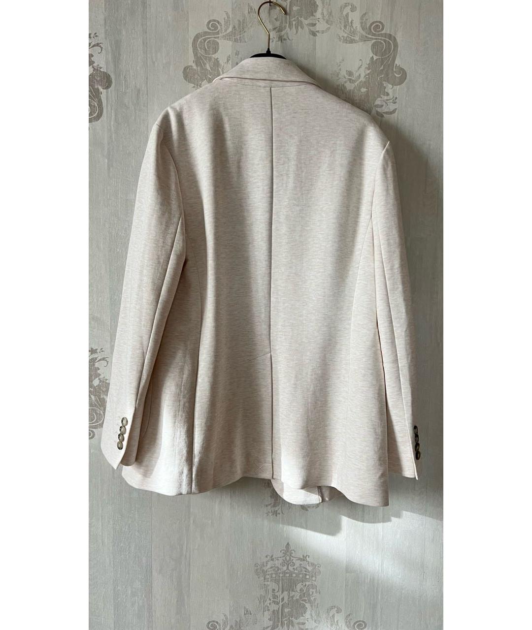 PESERICO Бежевый хлопковый костюм с брюками, фото 6