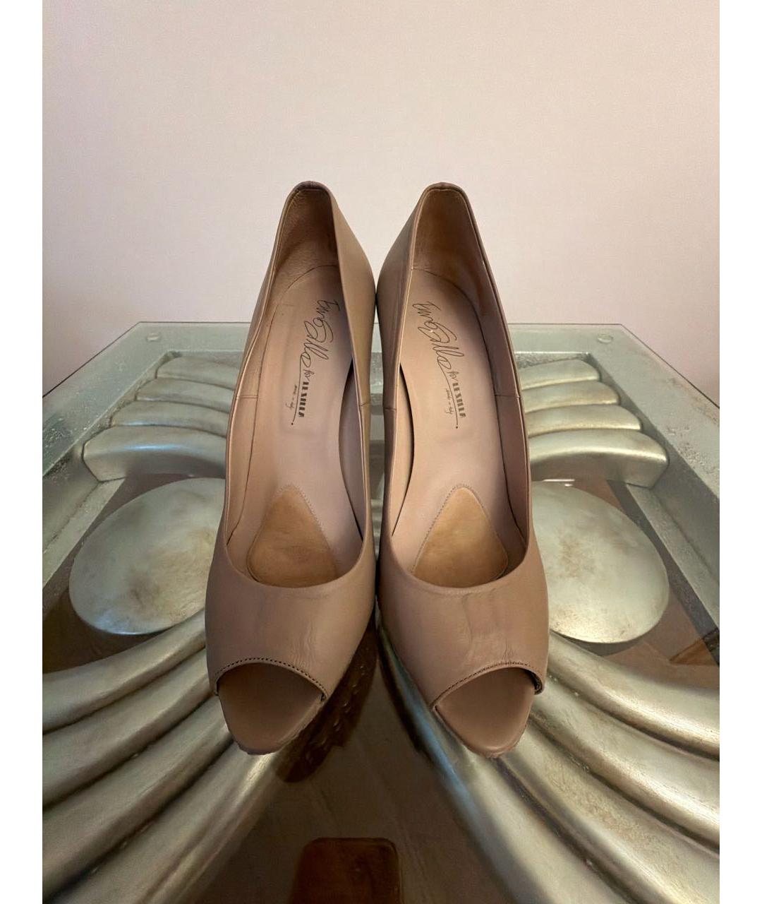 LE SILLA Бежевые кожаные туфли, фото 2