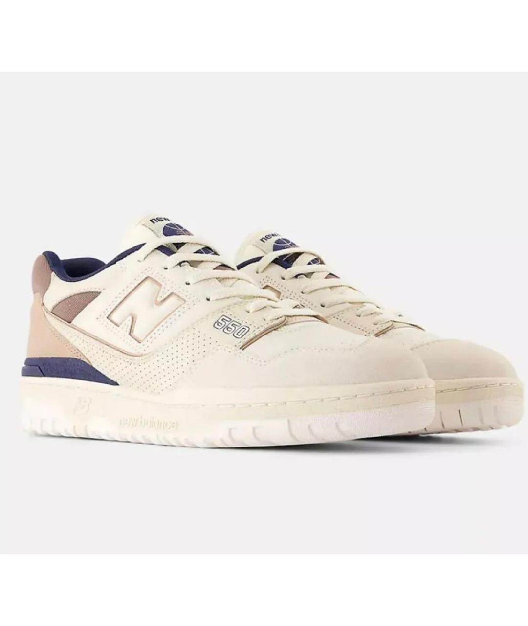 NEW BALANCE Бежевые кожаные кеды, фото 2