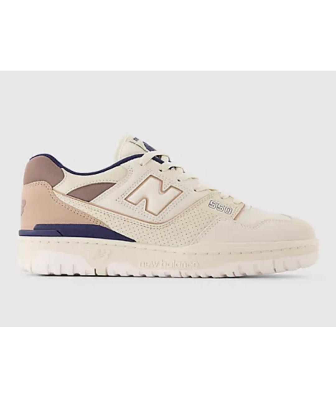 NEW BALANCE Бежевые кожаные кеды, фото 5